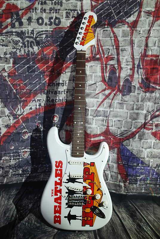 Squier Stratocaster 2005 Beatles HELP & A Hard Days Night Hand Painted Guitar~ Free Shipping image 1