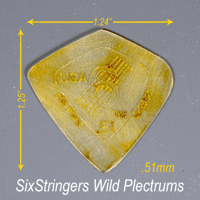 Guitar Picks - SixStringers Inc. Wild Plectrum Polycarbonate .51mm (4 picks) Free Shipping image 3
