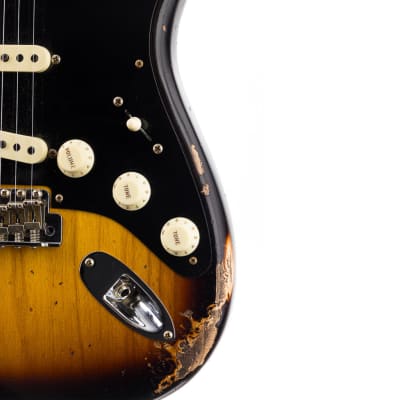 Fender Custom Shop 1957 Stratocaster Heavy Relic, Lark Guitars Custom Run -  2 Tone Sunburst (419) image 9