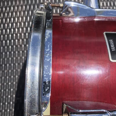 Yamaha Drums Vintage’90’s Stage Custom 10 x 12 Tom Cranberry Red Lacquer Drum Birch Mahogany Falkata Hybrid Ply image 17