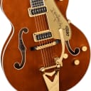 Gretsch - G6120TG-DS Players Edition Nashville® Hollow Body DS with String-Thru Bigsby® and Gold Hardware, Ebony Fingerboard, Roundup Orange