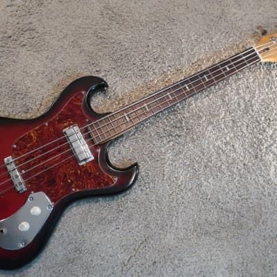 Vintage 1960s Teisco Kingston Electric Short Scale Bass Guitar 1 PU Solid Wickedly Cool Bizarre image 1