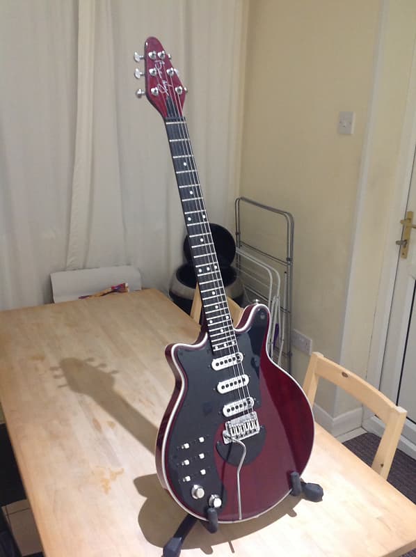 Brian may deals left handed guitar