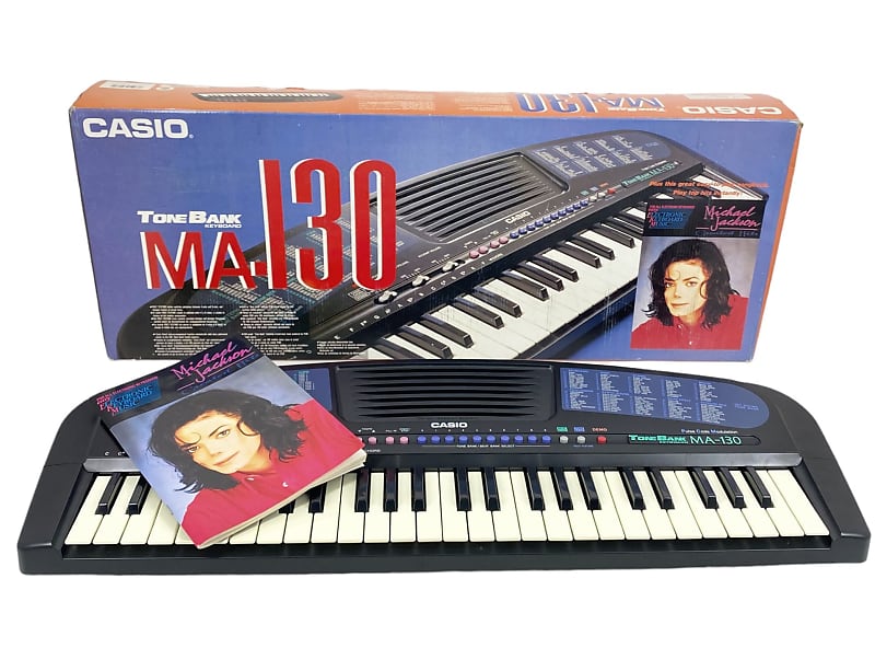 CASIO MA-130 MICHAEL JACKSON 1990 PCM BOX SONG BOOK PULSE CODE MODULATION  TONE BANK