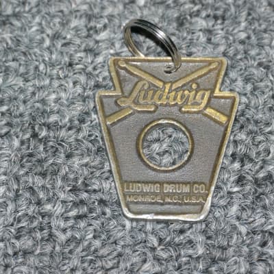 Ludwig Brass Keystone Badge Keychain Brass