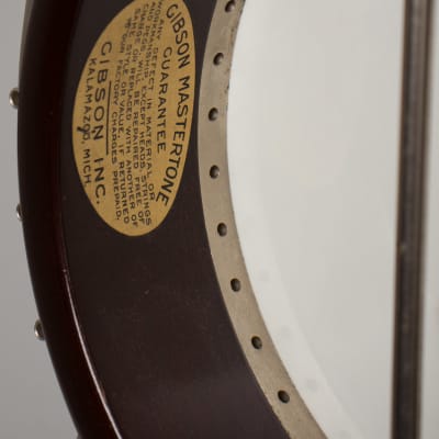 Gibson  TB-3 Mastertone Tenor Banjo (1928), ser. #9024-89, black tolex hard shell case. image 11