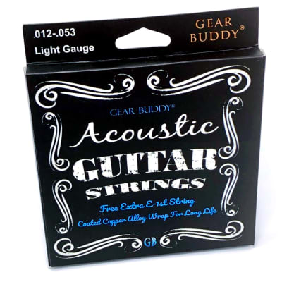 Coated Acoustic Guitar Strings Light Gauge - Extra High E image 1