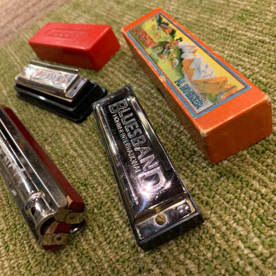 Vintage Piccolo, Hohner and Valencia Harmonica Lot Made in East Germany image 2