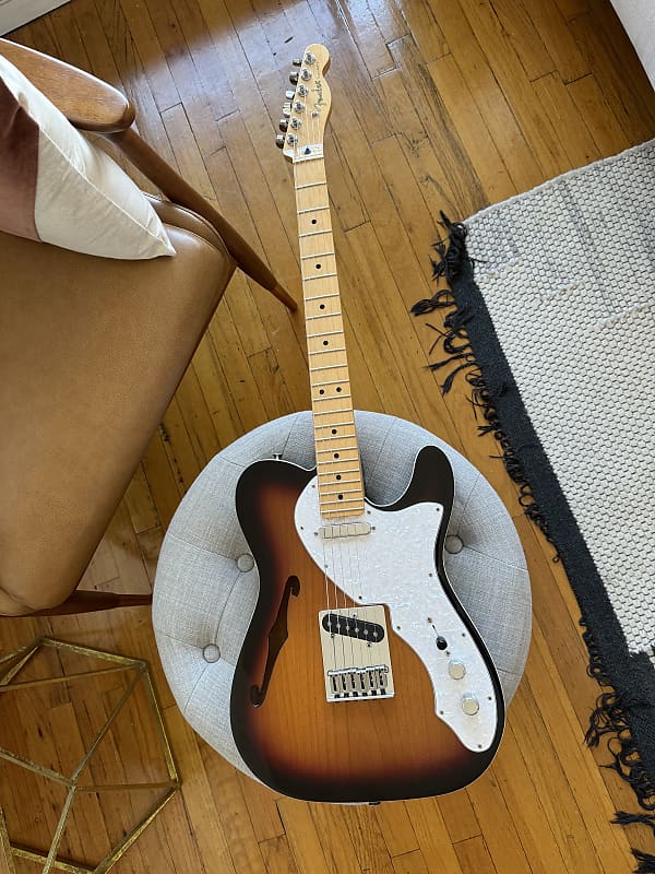 Fender Telecaster Thinline with Maple Fretboard 2014 - 3-Color Sunburst (MIM) image 1