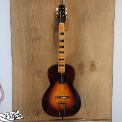 Kay Vintage Parlor Guitar w/ Pickup Refinished Sunburst Used image 2