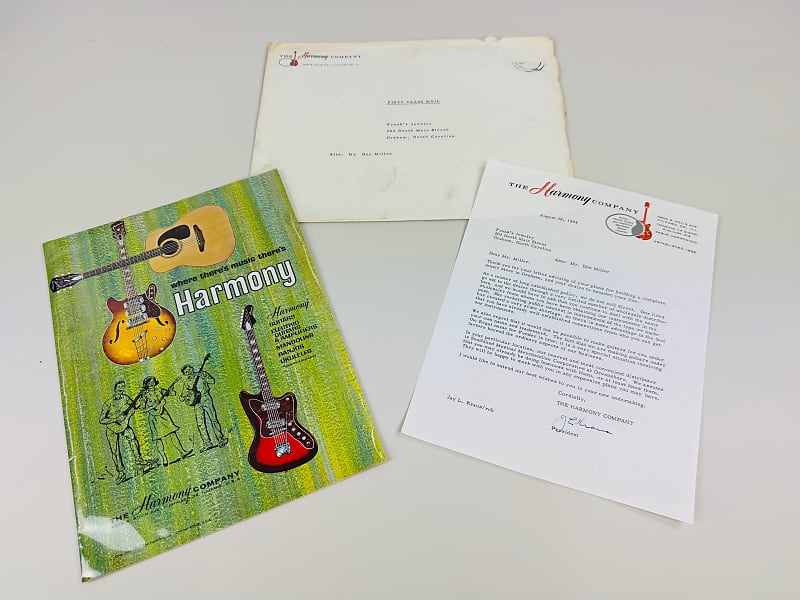 Harmony Catalog, Letter from Harmony & Original Envelope 1964 Reverb