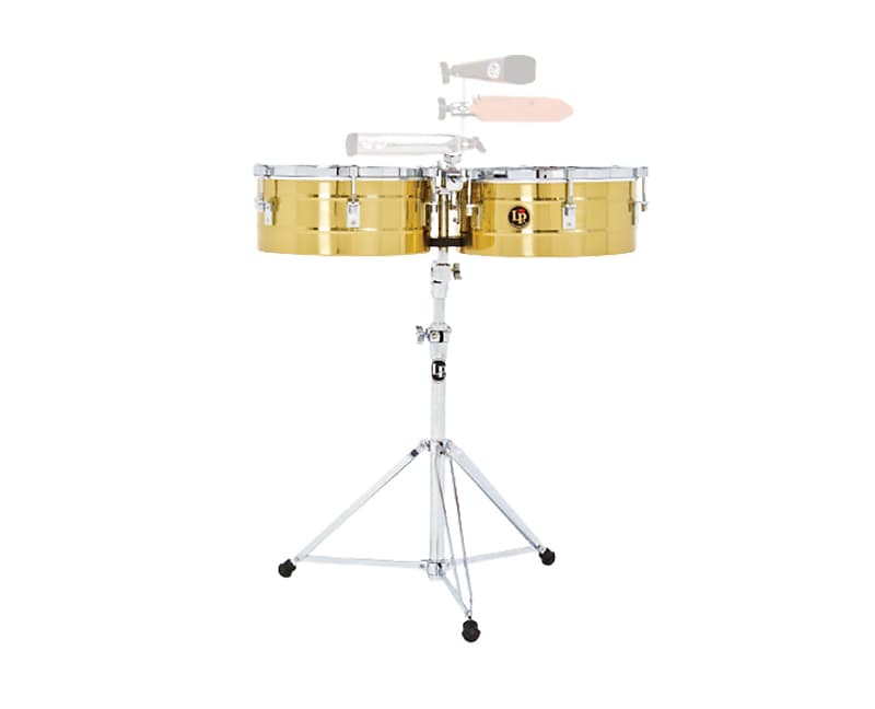 Latin Percussion Tito Puente 13" and 14" Timbales - Brass image 1