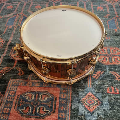 DW DRVN6514SPG 6.5X14 inch Brass Polished Snare Drum image 3