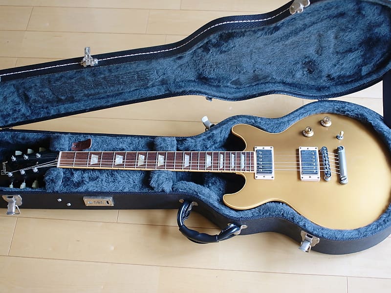 【Rare!】Japan Limited Run? 2009 Gibson Les Paul DC (Double Cutaway) Goldtop  Darkback w/ Humbuckers