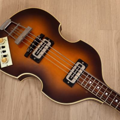 1979 Hofner 500/1 Beatle Bass Vintage Violin Bass w/ Blade Pickups, Case image 10
