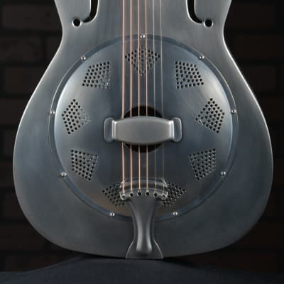Regal RC-1 Metal Body Style-O Duolian Guitar-- Brushed Nickel-Plated Steel image 2
