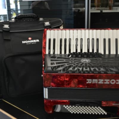 Hohner Bravo III 72 Bass Piano Accordion Red image 3