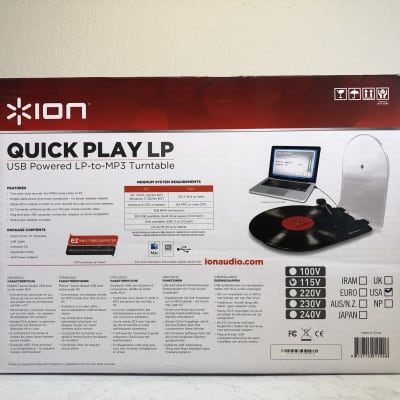 ION Quick Play LP Record Player Turntable Record to MP3 USB Digitize PC Vinyl image 2