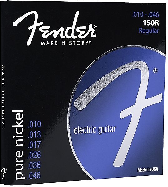 Fender Original 150 Guitar Strings, Pure Nickel Wound, Ball End, 150R .010-.046 Gauges, (6) 2016 image 2