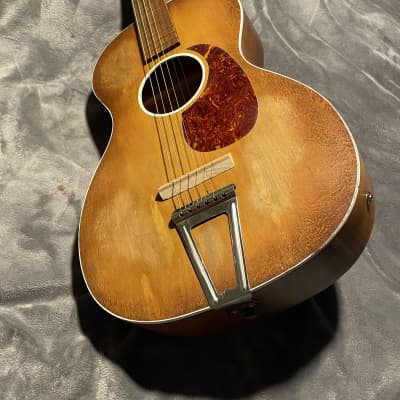 Extremely Rare 1950s Small Old Handcrafted Guitar for Making Pasta