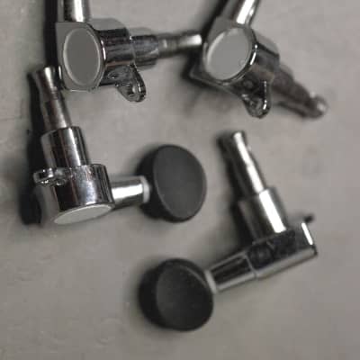 Ukulele  2R+2L set of four tuning gears pegs nickel/black image 2