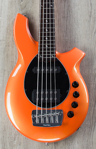 Ernie Ball Music Man Bongo 5 HS Bass Guitar - Tangerine Pearl 