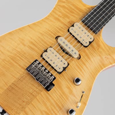 Marchione Neck-Through Carve Top Figured Maple African Mahogany H/S/H - Clear Natural image 11