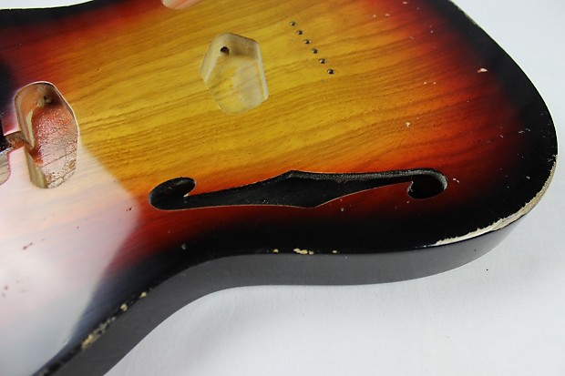MJT Fender Thinline Telecaster Body - Sunburst Nitro Relic