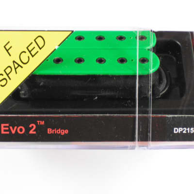 DiMarzio F-spaced Evo 2 Bridge Humbucker Green W/Black Poles DP 215