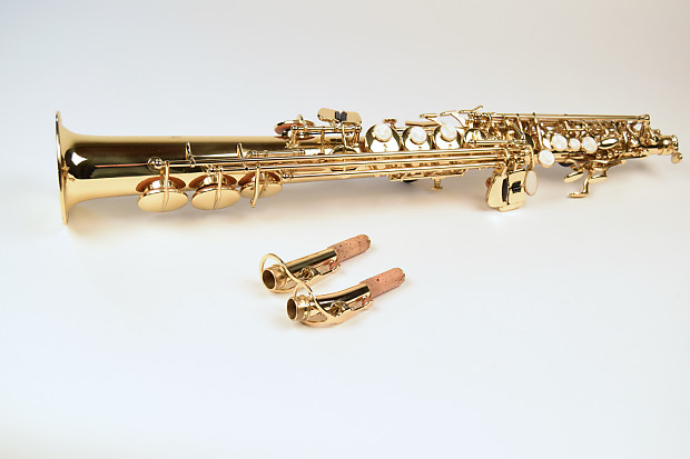 Barrington 0508 Soprano Saxophone Clear Lacquer Brass Reverb