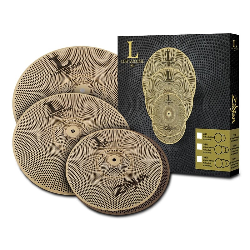 Zildjian LV468 Quiet Low Volume Cymbal Pack 14 Hats 16 Crash 18 Ride image 1