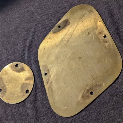 Gibson Epiphone Les Paul Solid Brass Control Plates image 2