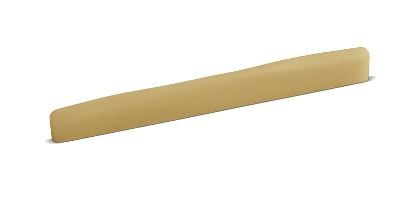 Unbleached Bone Saddle – Fits Many Fender® Guitars Wave Compensation – 16 inch Radius – 75 mm Length image 1