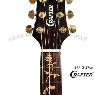 Crafter (Korea made) SRP G-27ce Solid Engelmann Spruce & Rosewood electronics acoustic guitar image 7