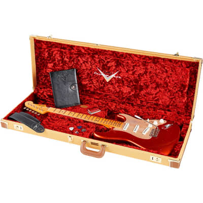 Fender Custom Shop 55 Dual-Mag Stratocaster Journeyman Relic Maple Fingerboard Limited Edition Electric Guitar Super Faded Aged Candy Apple Red image 7