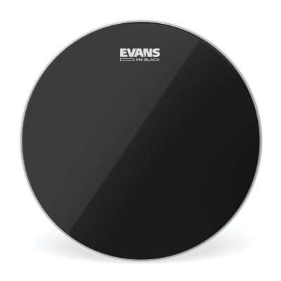 Evans MX Black Marching Tenor Drum Head, 6 Inch image 1