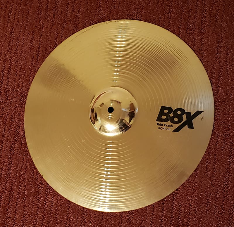 Sabian b8x deals 16 thin crash