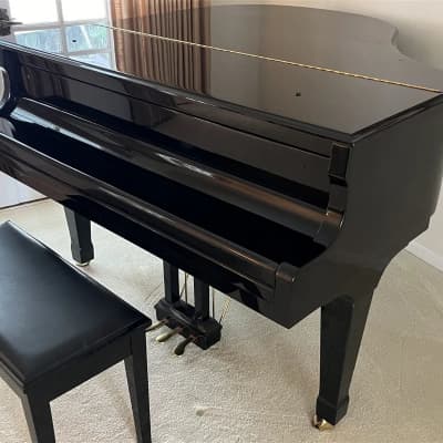 Nordiska 5' glossy black baby Grand Piano image 6