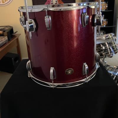 Ludwig Super Classic 18 inch Floor Tom - Ruby Glass Glitter | Reverb