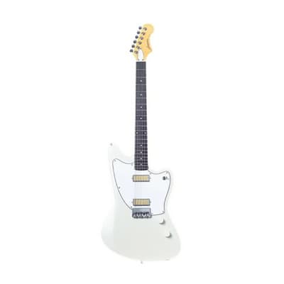Harmony Silhouette Guitar w/ MONO Bag, Rosewood Fretboard, Nitro Finish Pearl White image 5
