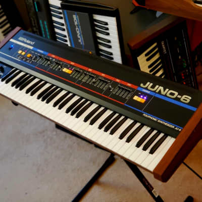 MUST SEE!!! A MONSTER ROLAND JUNO 6 WITH MIDI + PORTAMENTO UPGRADE! FULLY SERVICED!