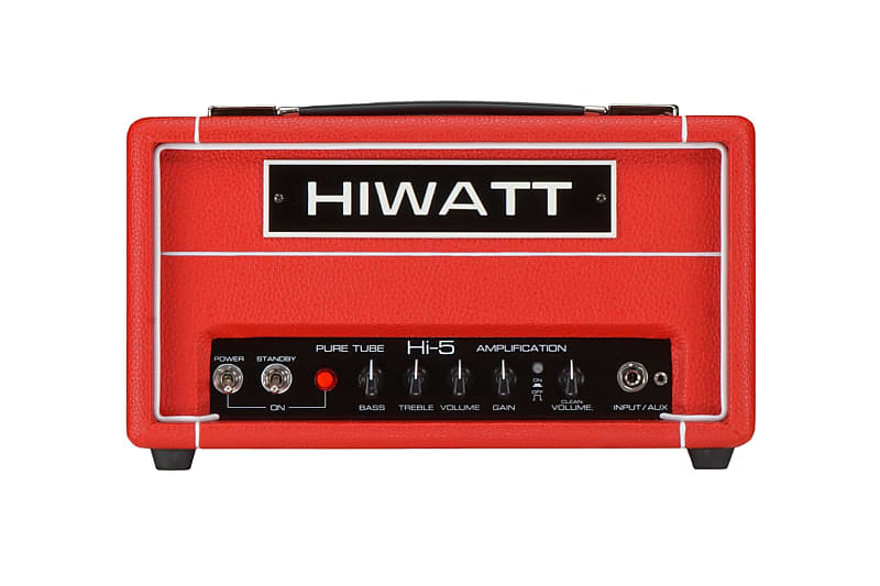 Hiwatt Hi-5 Amplifier Head - World Red Head Day Exclusive - Limited Red Tolex image 1