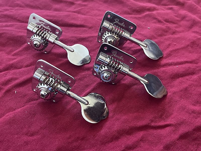 Vintage ? Fender Jazz bass tuners tuning pegs set machines Reverb
