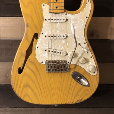 Von K Guitars S-Time BSBF Stratocaster F Hole Aged Butterscotch Blond Nitro image 3