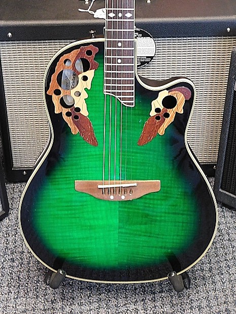 Ovation Celebrity CS257 Acoustic-Electric w / Case! Green