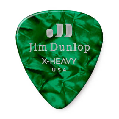 Dunlop Guitar Picks  12 Pack  Celluloid  Green Pearl  Extra Heavy image 4