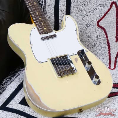 Fender Custom Shop 1962 Telecaster Custom Rosewood Slab Board Hand-Wound Pickups Relic Vintage White image 8