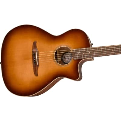 Fender Newporter Classic Acoustic Guitar, Pau Ferro Fingerboard, Aged Cognac Burst, 0970943137 image 4