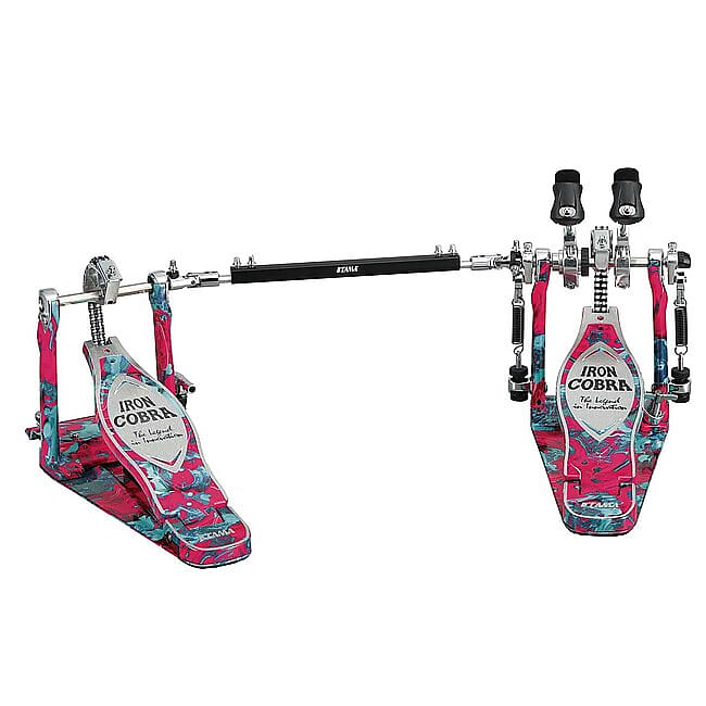 Tama TAMA HP900RWMCS Iron Cobra Rolling Double Pedal Doppel-Fussmaschine inkl. Case, marble coral swirl image 1