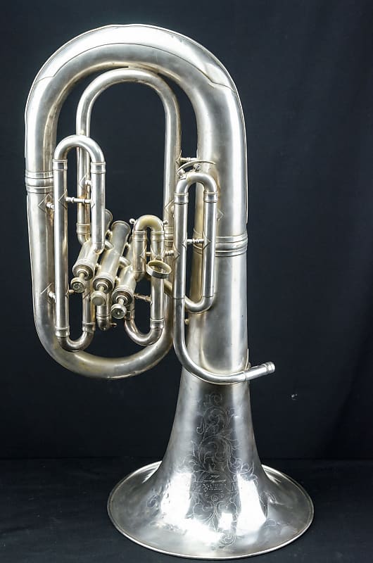 Vintage 1910-1920s J.W. York & Sons Baritone Euphonium with Hardcase image 1